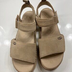 Ugg Golden Star Sand Leather Platform Strappy Sandals